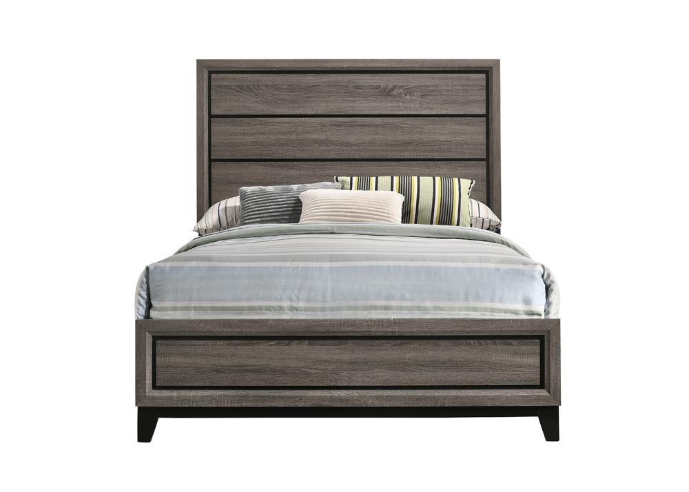 Watson Full Panel Bed Gray Oak - 212421F - Luna Furniture - Dallas Store