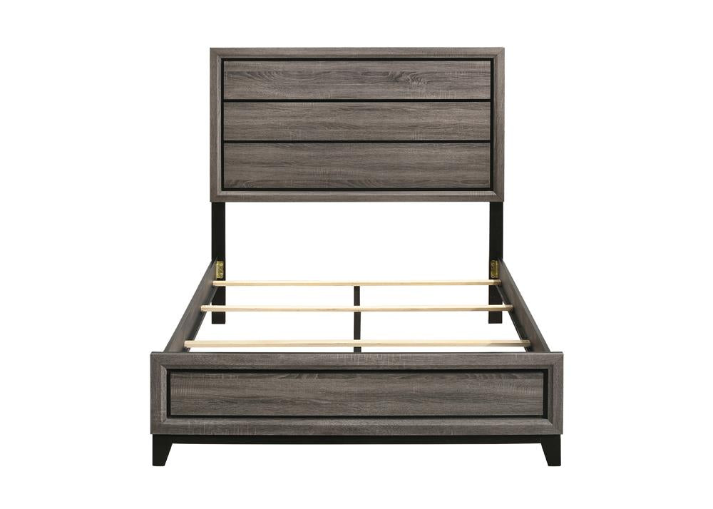 Watson Full Panel Bed Gray Oak - 212421F - Luna Furniture - Dallas Store