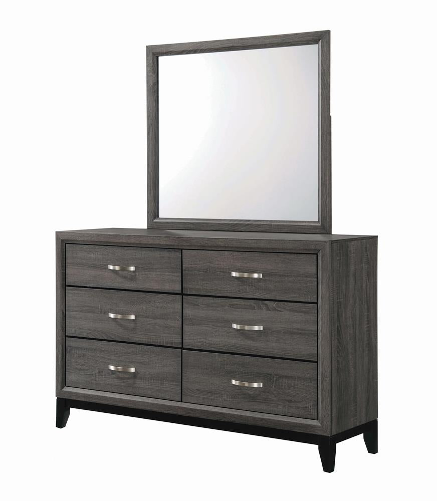 Watson Gray Oak Mirror - 212424 - Luna Furniture - Dallas Store
