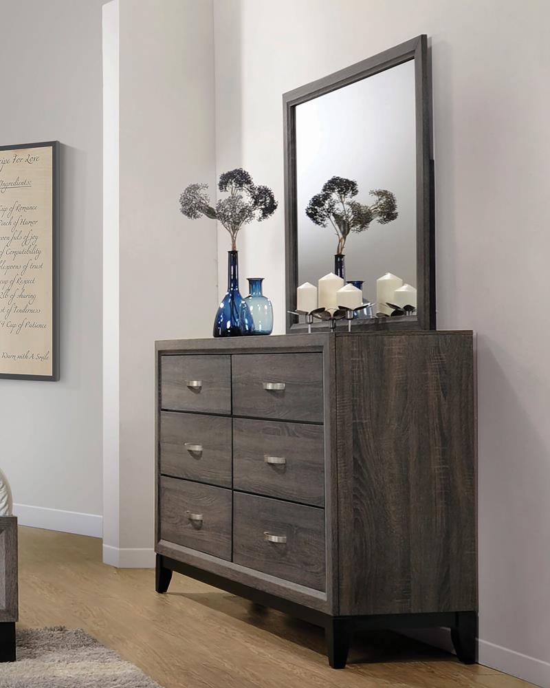 Watson Gray Oak Mirror - 212424 - Luna Furniture - Dallas Store
