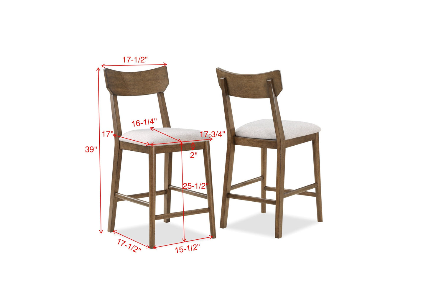 Weldon Brown Square Dining Set - SET | 2214T-4040 | 2214S(2) - Luna Furniture - Dallas Store