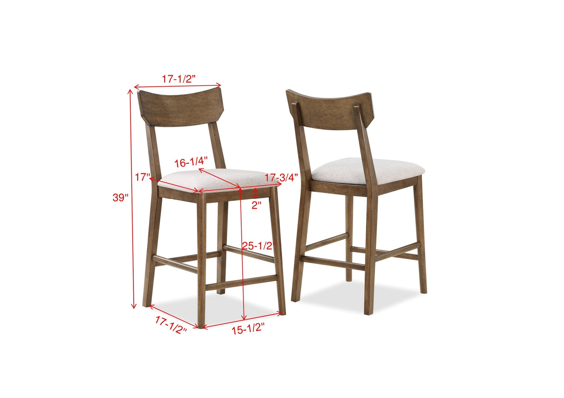 Weldon Brown Square Dining Set - SET | 2214T-4040 | 2214S(2) - Luna Furniture - Dallas Store