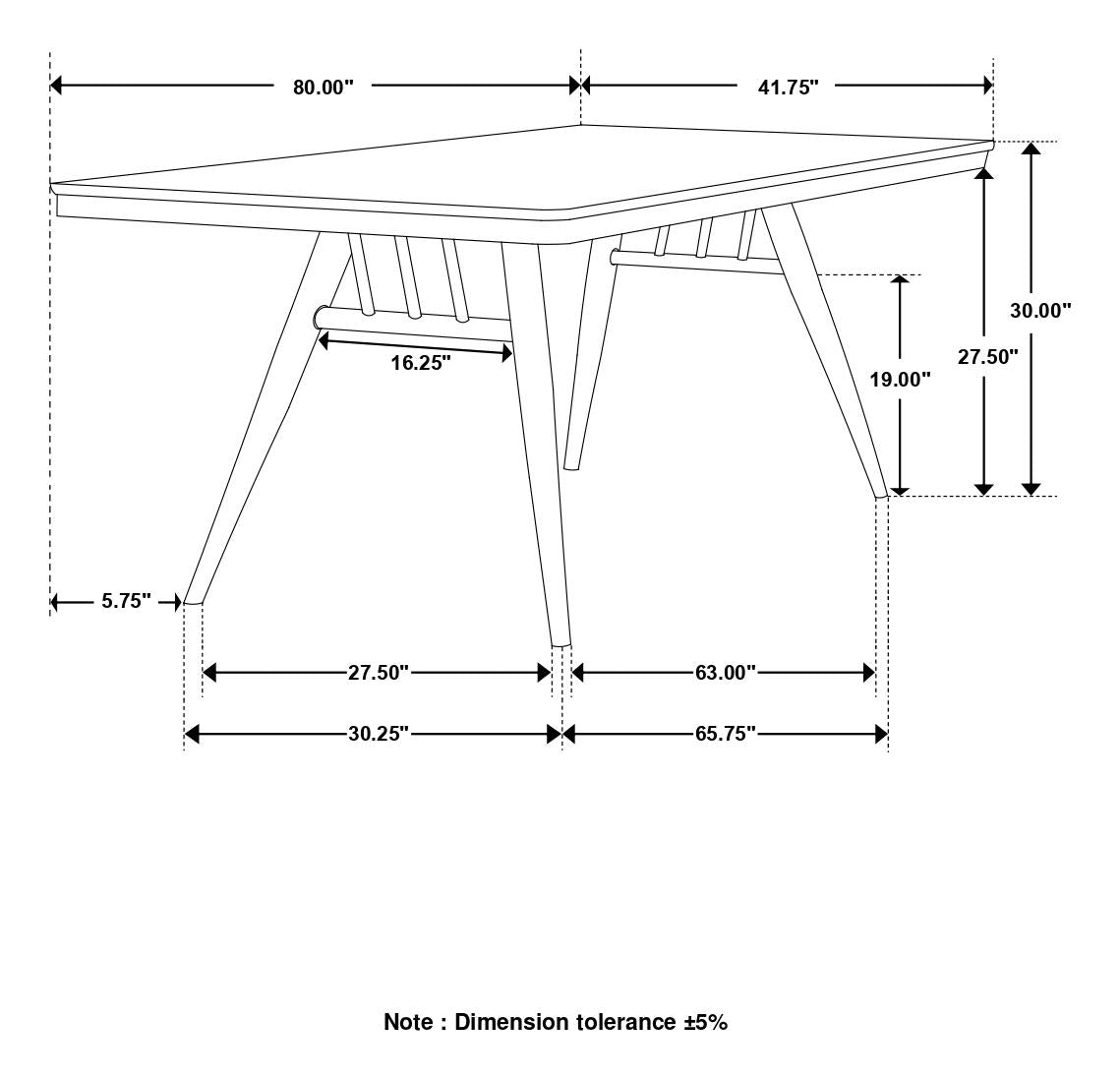 Wes Dark Walnut Rectangular Dining Table - 115271 - Luna Furniture - Dallas Store