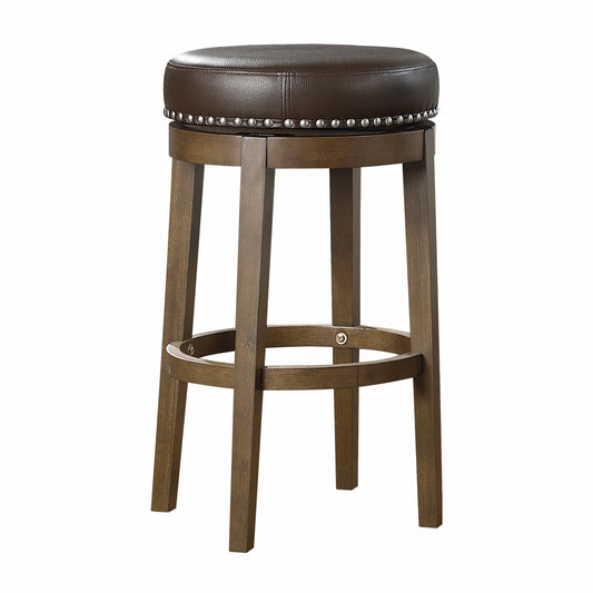 Westby Brown/Brown Round Swivel Pub Height Stool, Set of 2 - 5681BRW-29 - Luna Furniture - Dallas Store