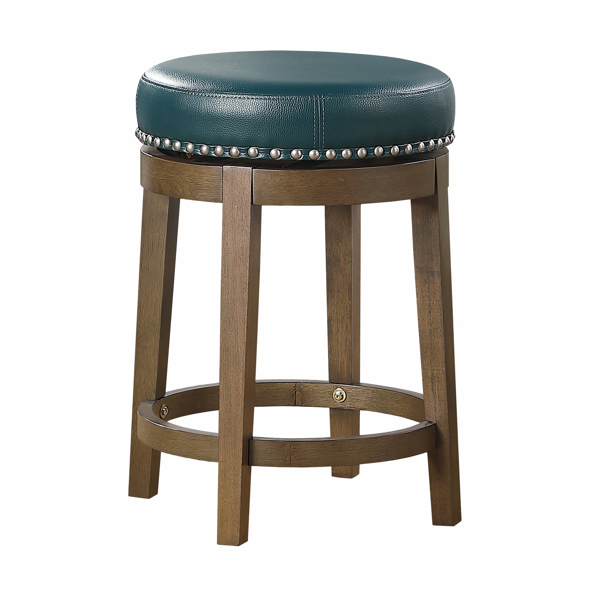 Westby Green/Brown Round Swivel Counter Height Stool, Set of 2 - 5681GEN-24 - Luna Furniture - Dallas Store