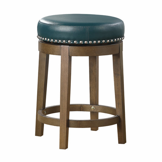 Westby Green/Brown Round Swivel Counter Height Stool, Set of 2 - 5681GEN-24 - Luna Furniture - Dallas Store