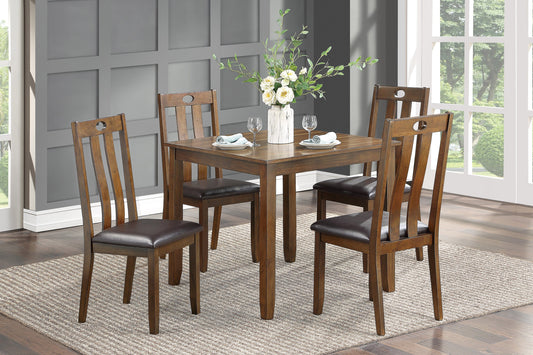 Weston Medium Brown 5-Piece Dining Set - 5746 - Luna Furniture - Dallas Store