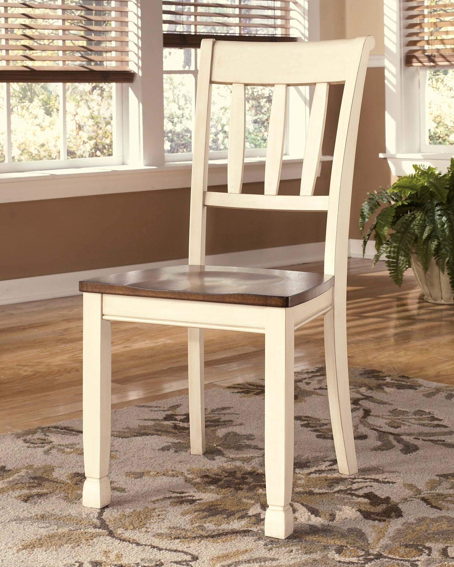 Whitesburg Brown/Cottage White Rectangular Dining Set - SET | D583-25 | D583-02(3) - Luna Furniture - Dallas Store