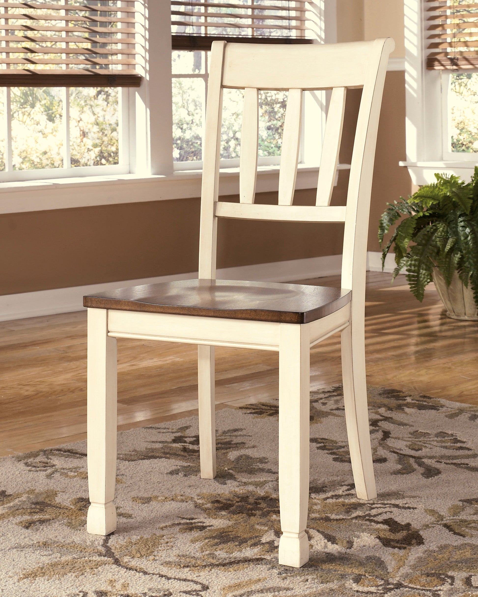 Whitesburg Brown/Cottage White Rectangular Dining Set - SET | D583-25 | D583-02(3) - Luna Furniture - Dallas Store