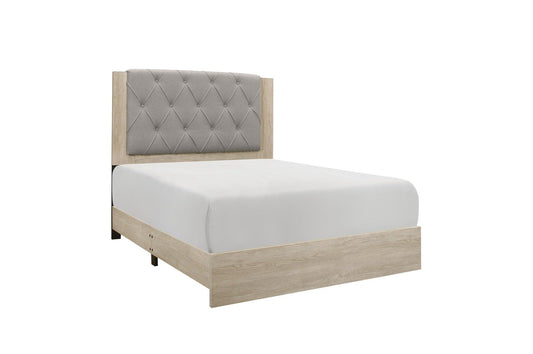 Whiting Natural Queen Upholstered Panel Bed - 1524-1 - Luna Furniture - Dallas Store
