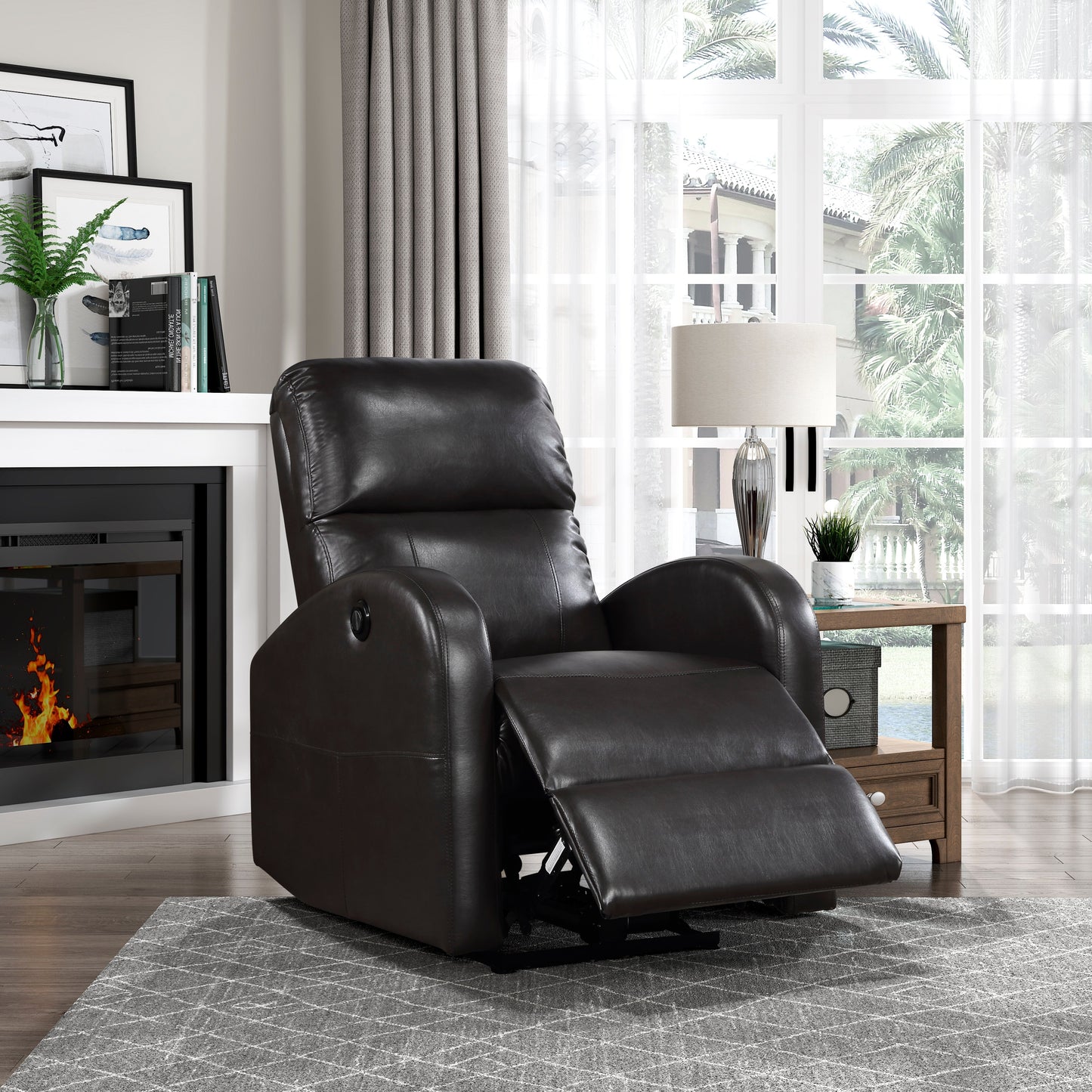Wiley Brown Power Reclining Chair - 9478BRW-1PW - Luna Furniture - Dallas Store