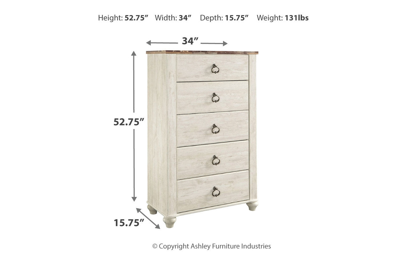 Willowton Two-tone Chest of Drawers - B267-46 - Luna Furniture - Dallas Store