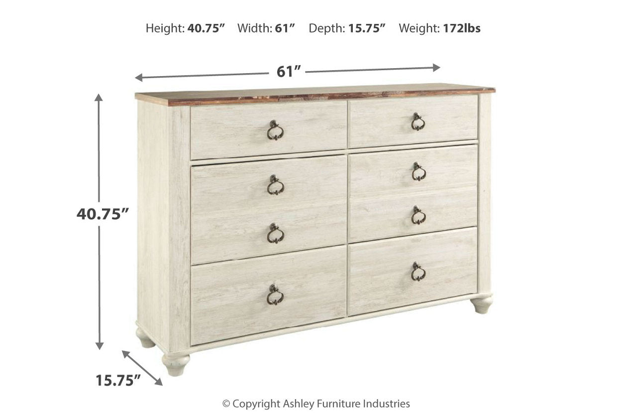 Willowton Two-tone Dresser - B267-31 - Luna Furniture - Dallas Store