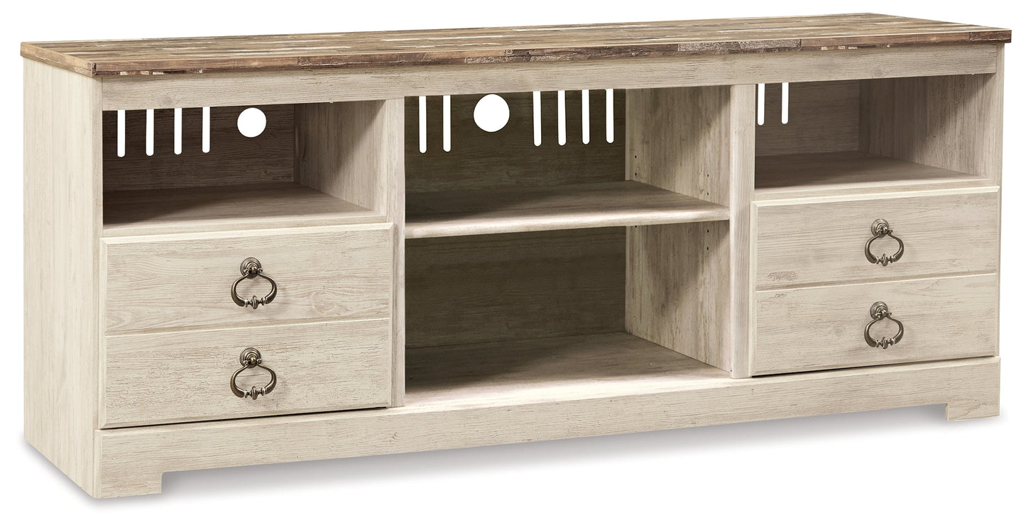 Willowton Whitewash 64" TV Stand - W267-68 - Luna Furniture - Dallas Store