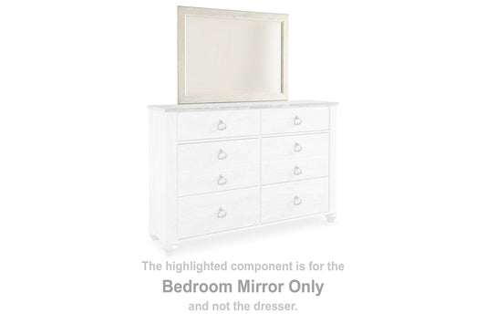 Willowton Whitewash Bedroom Mirror (Mirror Only) - B267-36 - Luna Furniture - Dallas Store