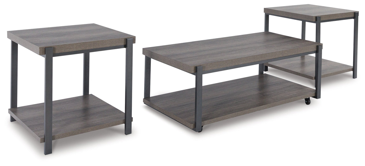 WILMADEN Gray/Black Table, Set of 3 - T393-13 - Luna Furniture - Dallas Store