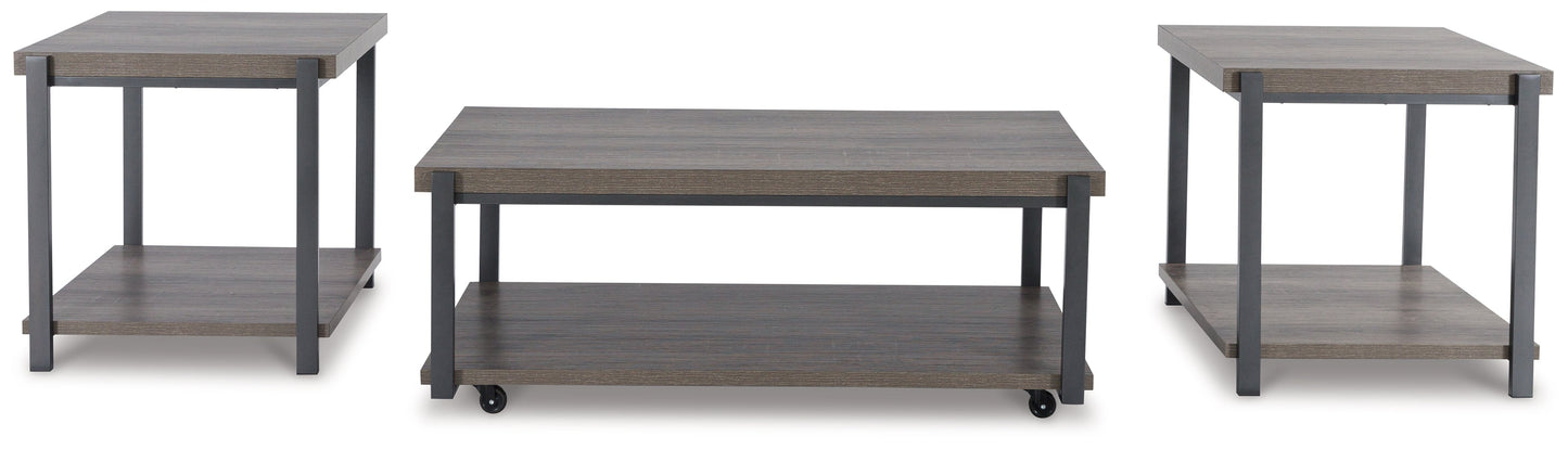 WILMADEN Gray/Black Table, Set of 3 - T393-13 - Luna Furniture - Dallas Store