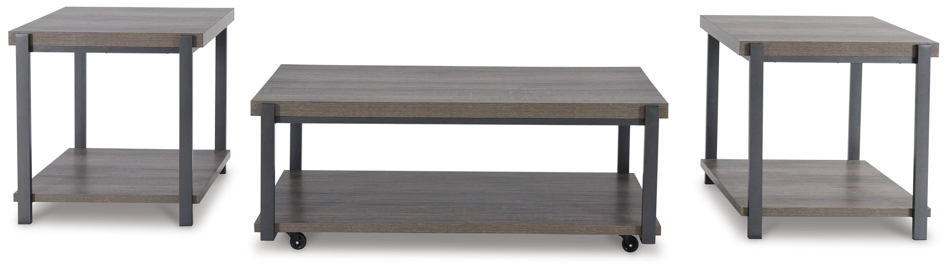WILMADEN Gray/Black Table, Set of 3 - T393-13 - Luna Furniture - Dallas Store
