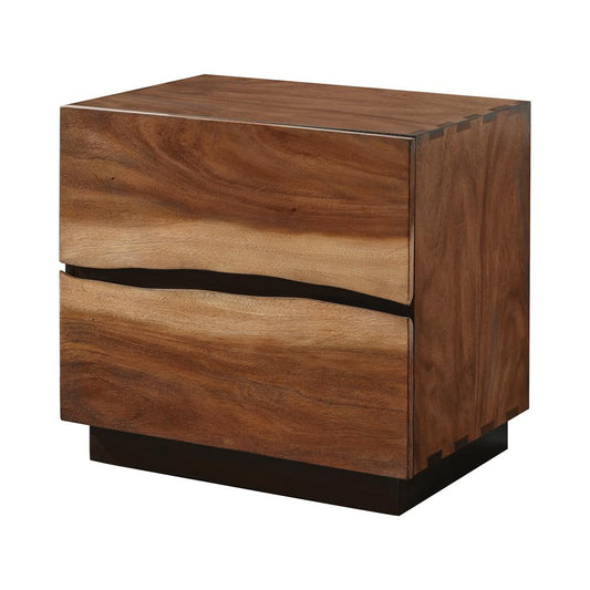 Winslow 2-Drawer Nightstand Smokey Walnut/Coffee Bean - 223252 - Luna Furniture - Dallas Store