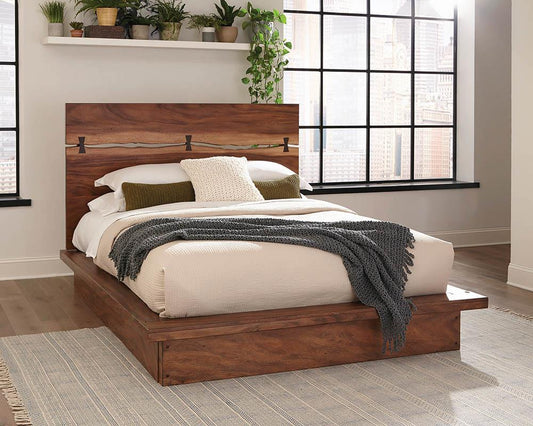 Winslow Eastern King Bed Smokey Walnut/Coffee Bean - 223250KE - Luna Furniture - Dallas Store