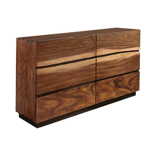 Winslow Smokey Walnut/Coffee Bean 6-Drawer Dresser - 223253 - Luna Furniture - Dallas Store