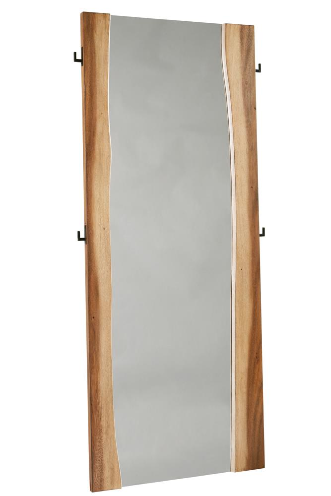 Winslow Smokey Walnut/Coffee Bean Standing Mirror - 223256 - Luna Furniture - Dallas Store