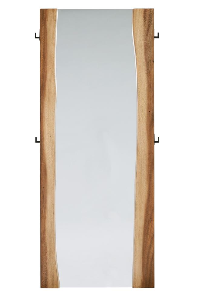 Winslow Smokey Walnut/Coffee Bean Standing Mirror - 223256 - Luna Furniture - Dallas Store