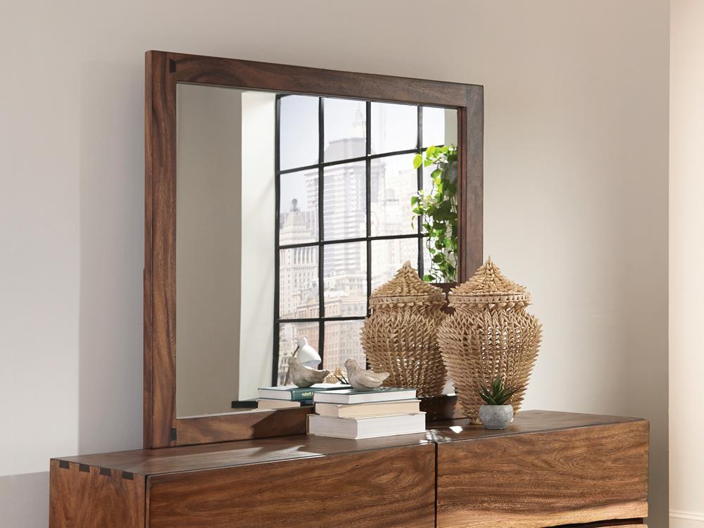 Winslow Smokey Walnut Mirror - 223254 - Luna Furniture - Dallas Store