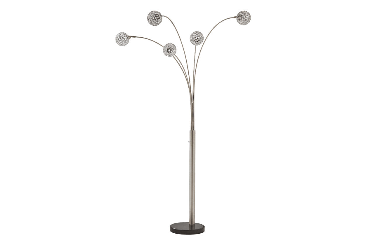 Winter Silver Finish Arc Lamp - L725089 - Luna Furniture - Dallas Store