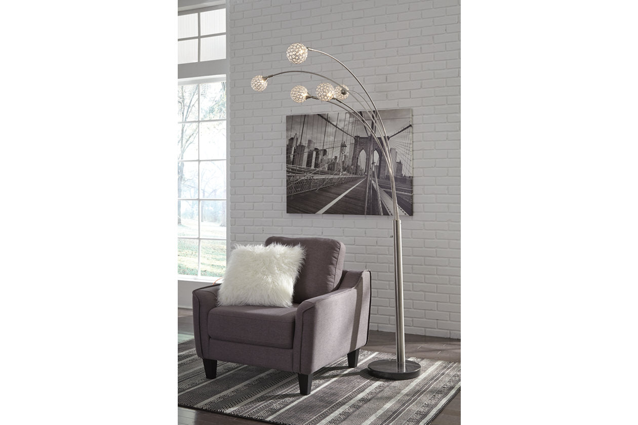 Winter Silver Finish Arc Lamp - L725089 - Luna Furniture - Dallas Store