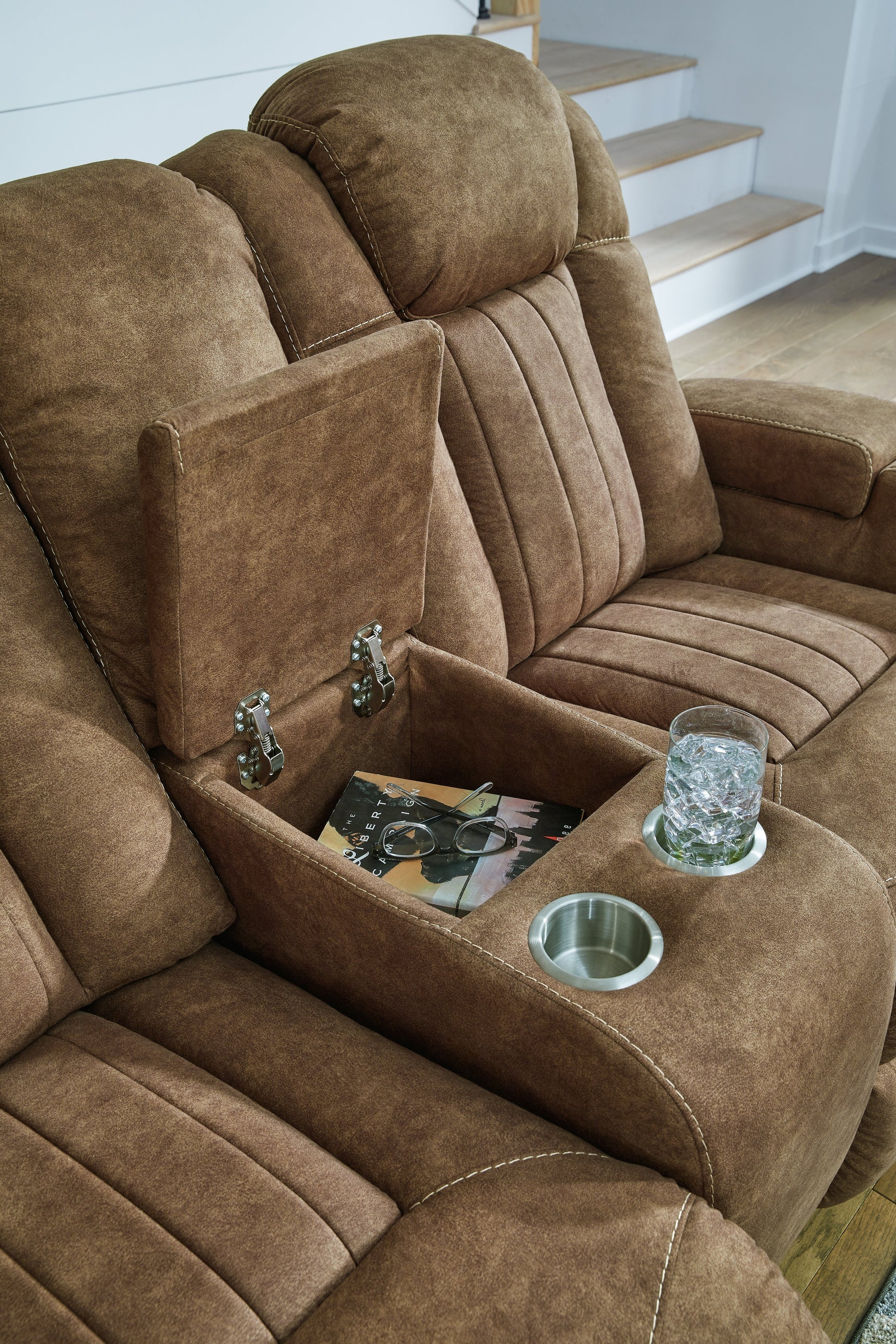 Wolfridge Brindle Power Reclining Loveseat - 6070318 - Luna Furniture - Dallas Store
