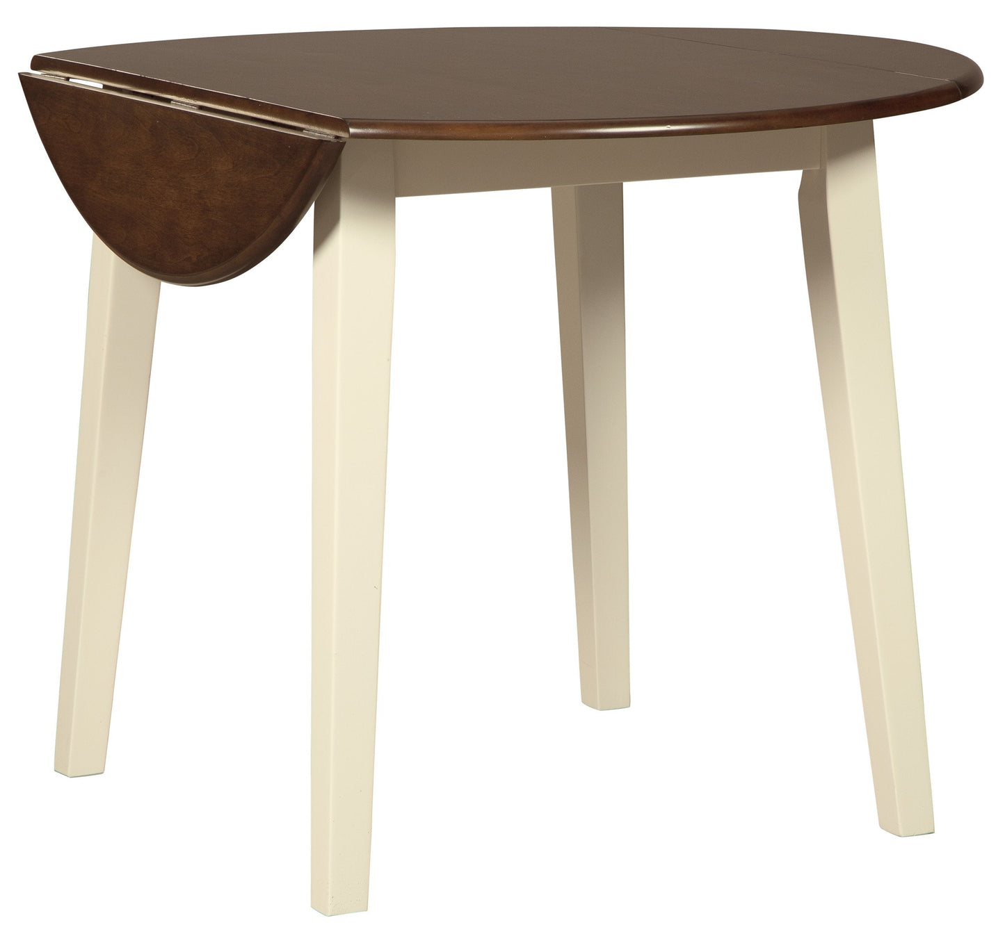 Woodanville Cream/Brown 5-Piece Drop Leaf Dining Set - SET | D335-15 | D335-01(2) - Luna Furniture - Dallas Store