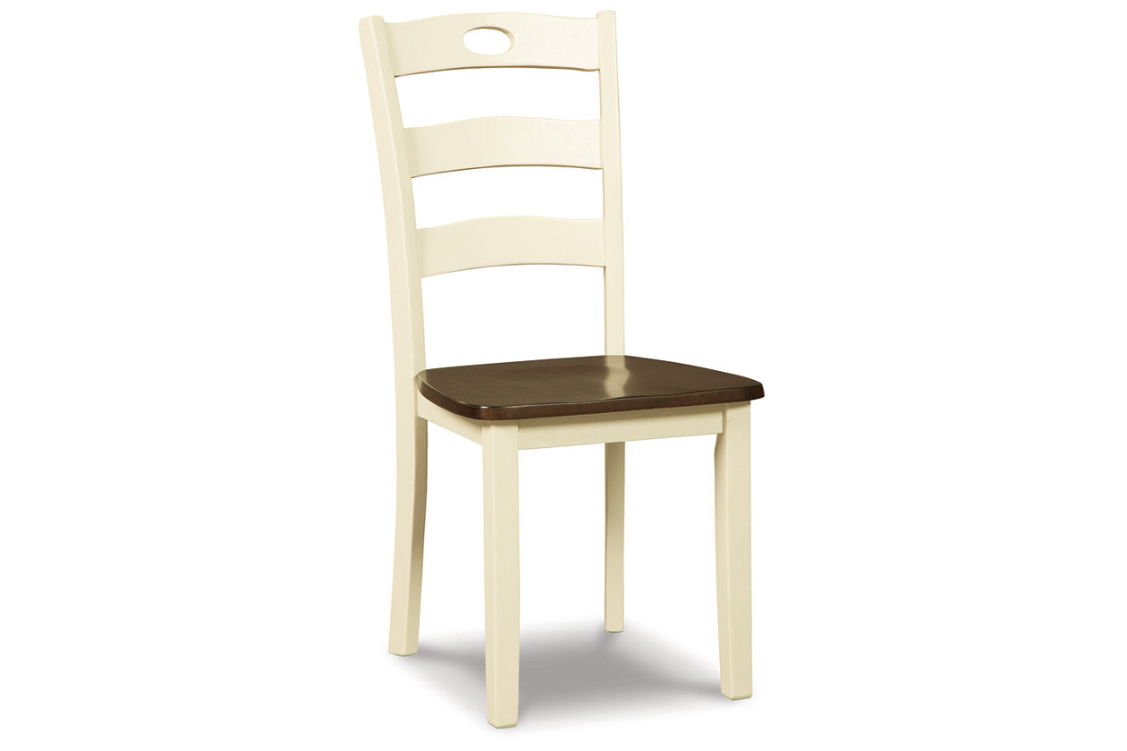 Woodanville Cream/Brown Dining Chair, Set of 2 - D335-01 - Luna Furniture - Dallas Store
