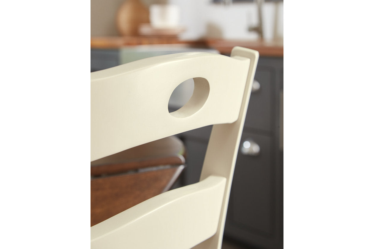 Woodanville Cream/Brown Dining Chair, Set of 2 - D335-01 - Luna Furniture - Dallas Store