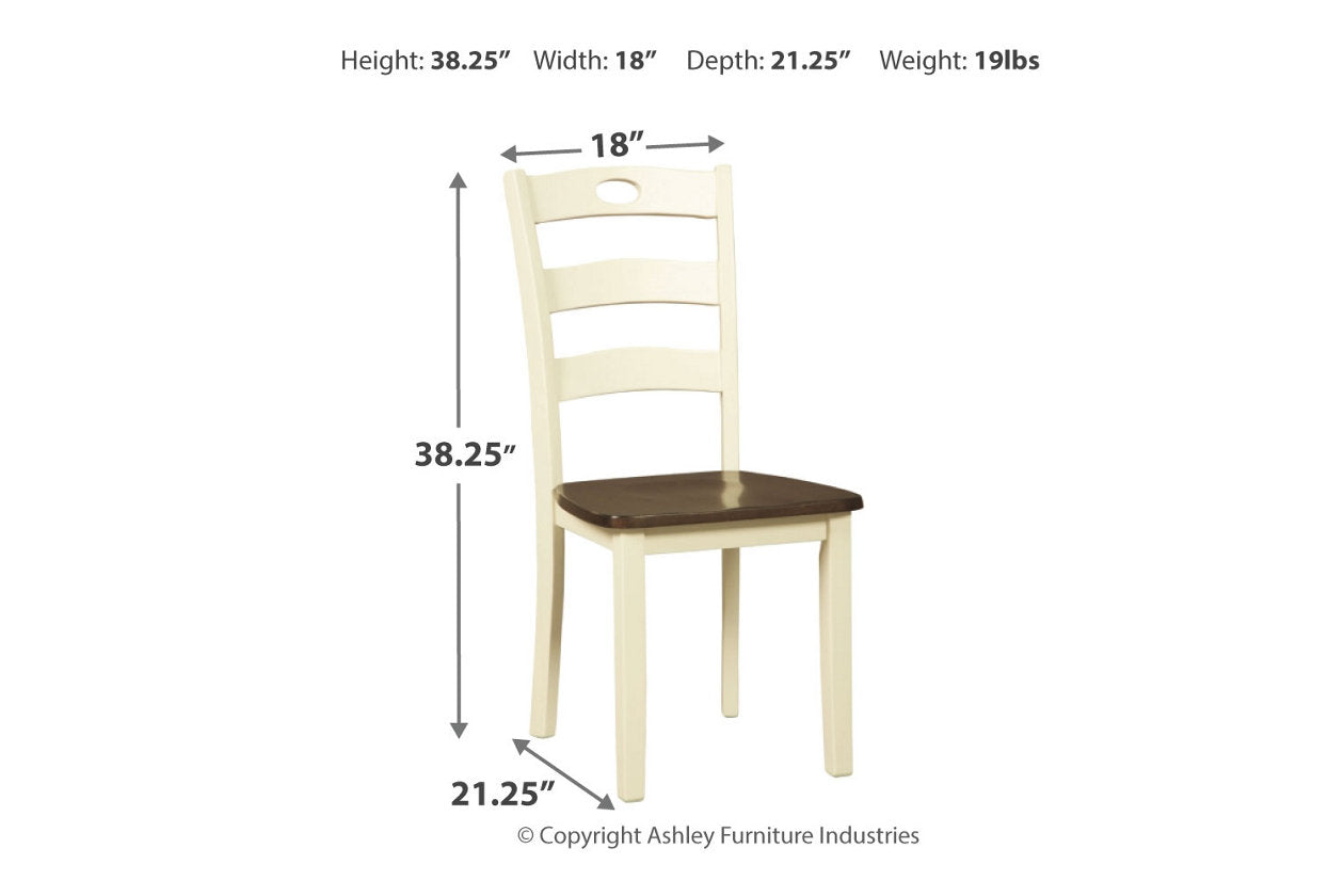 Woodanville Cream/Brown Dining Chair, Set of 2 - D335-01 - Luna Furniture - Dallas Store