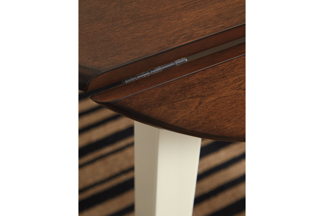 Woodanville Cream/Brown Dining Drop Leaf Table - D335-15 - Luna Furniture - Dallas Store