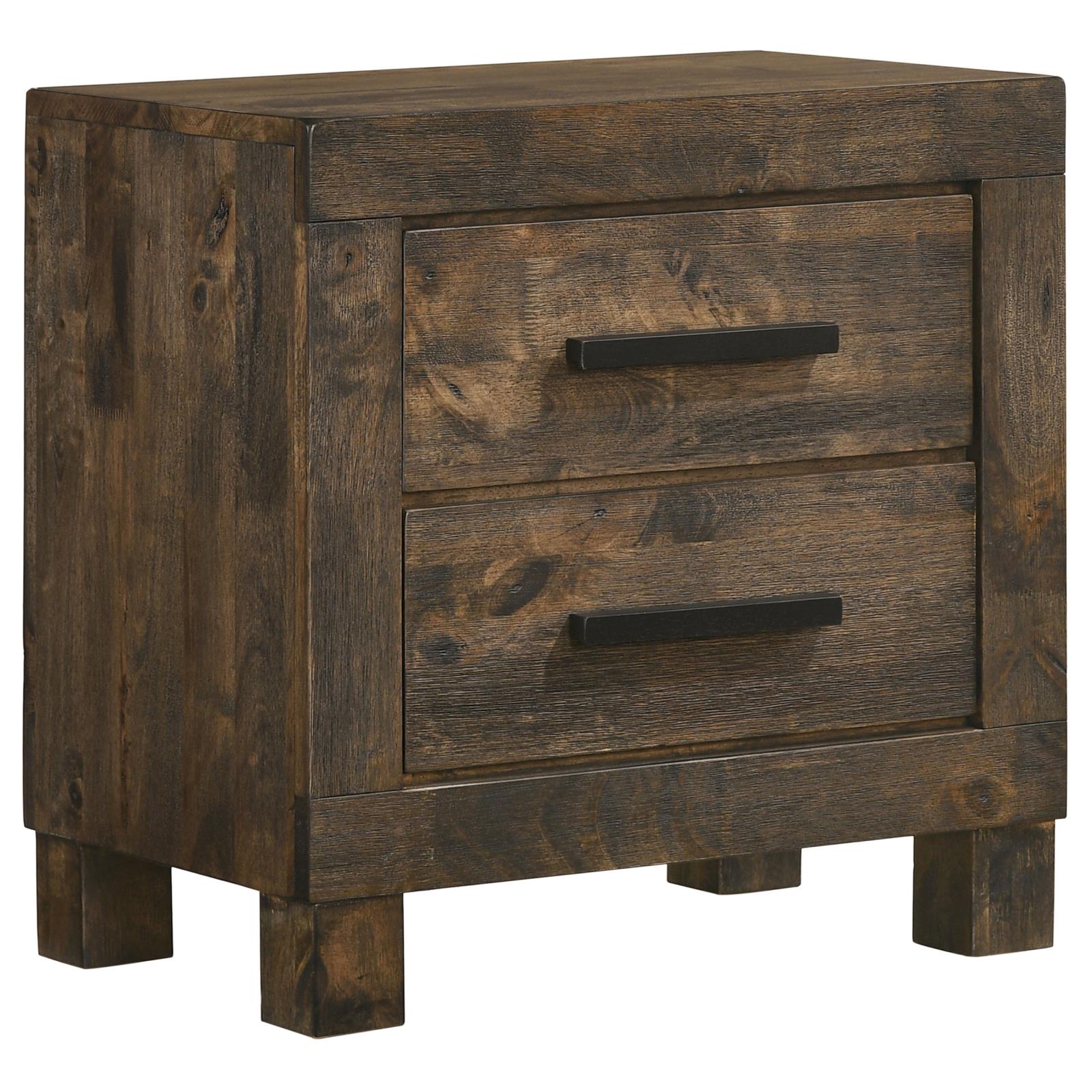 Woodmont 2-Drawer Nightstand Rustic Golden Brown - 222632 - Luna Furniture - Dallas Store