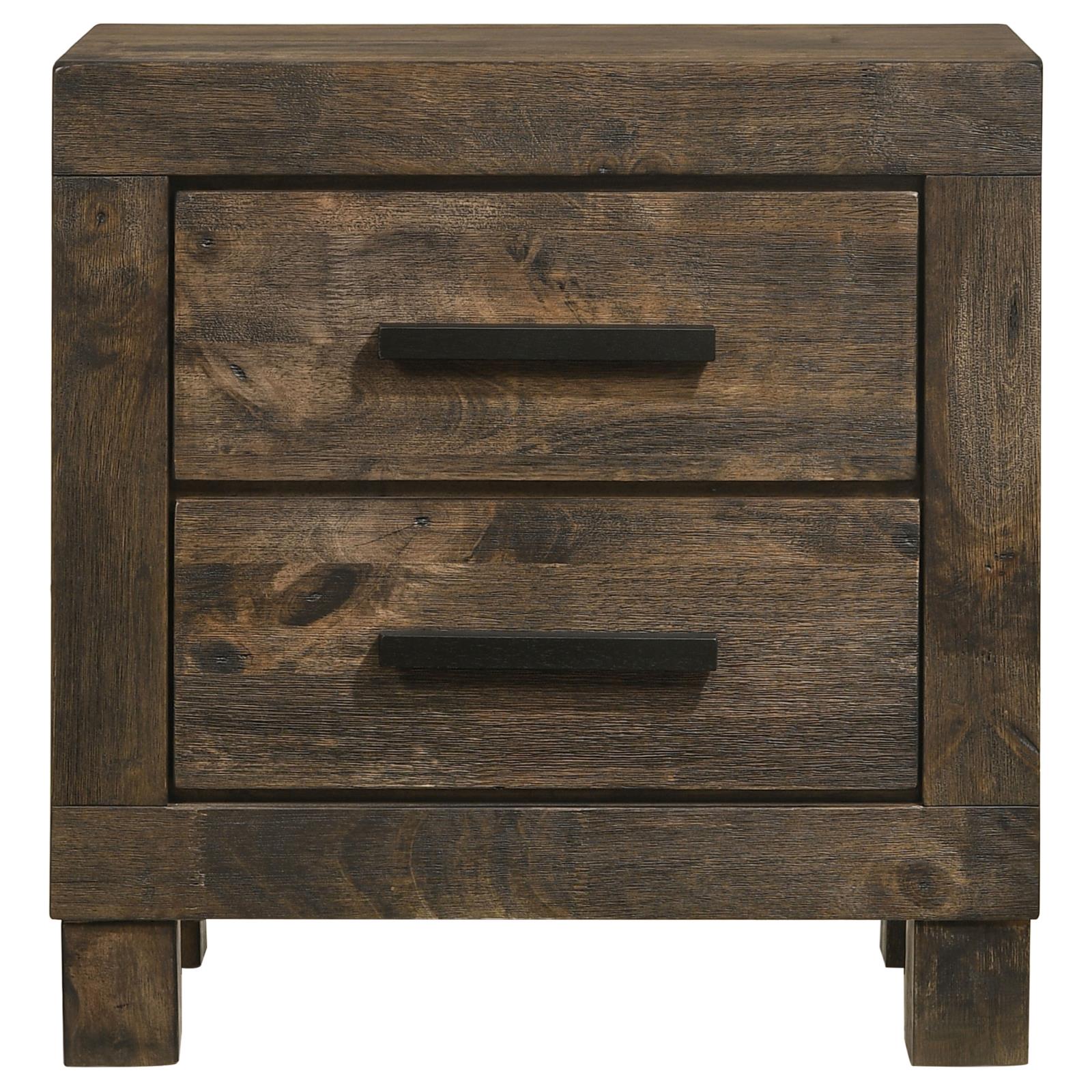 Woodmont 2-Drawer Nightstand Rustic Golden Brown - 222632 - Luna Furniture - Dallas Store