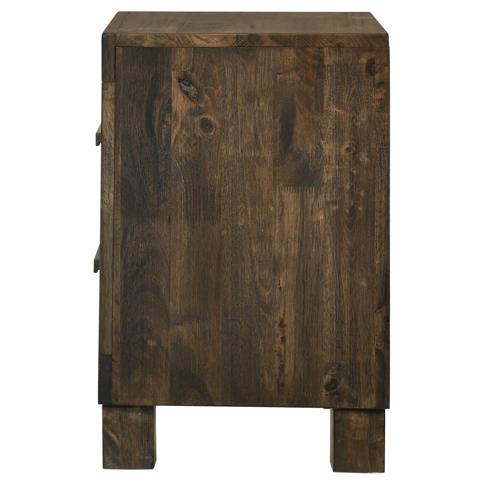 Woodmont 2-Drawer Nightstand Rustic Golden Brown - 222632 - Luna Furniture - Dallas Store