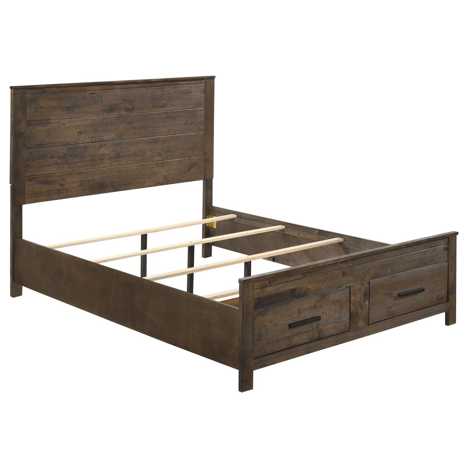 Woodmont Queen Storage Bed Rustic Golden Brown - 222631Q - Luna Furniture - Dallas Store
