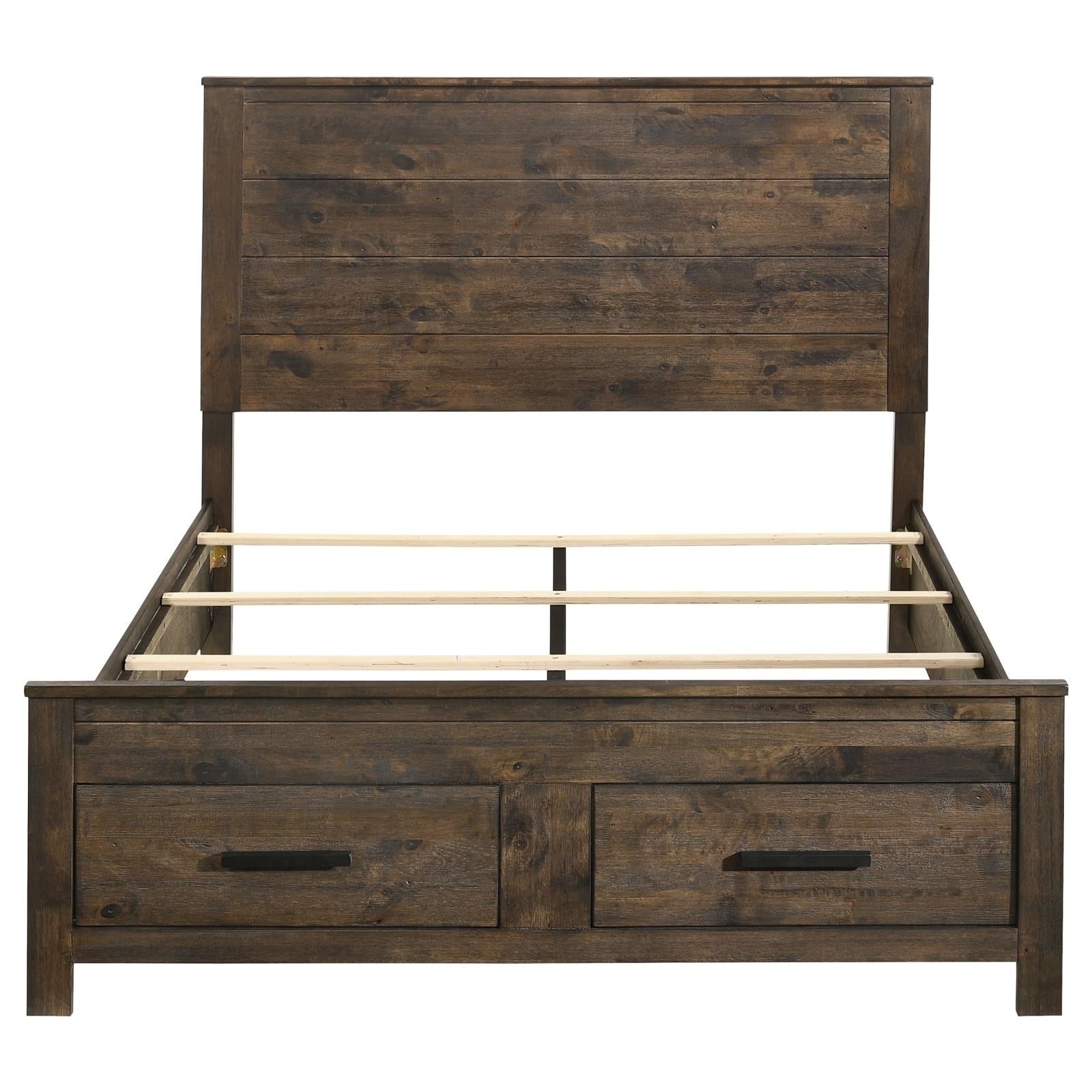 Woodmont Queen Storage Bed Rustic Golden Brown - 222631Q - Luna Furniture - Dallas Store