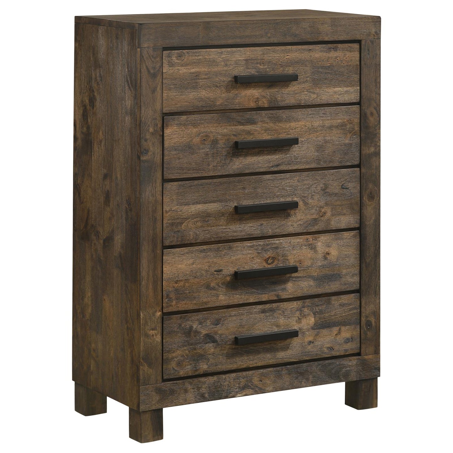 Woodmont Rustic Golden Brown 5-Drawer Chest - 222635 - Luna Furniture - Dallas Store