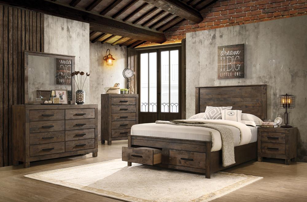 Woodmont Rustic Golden Brown 5-Drawer Chest - 222635 - Luna Furniture - Dallas Store