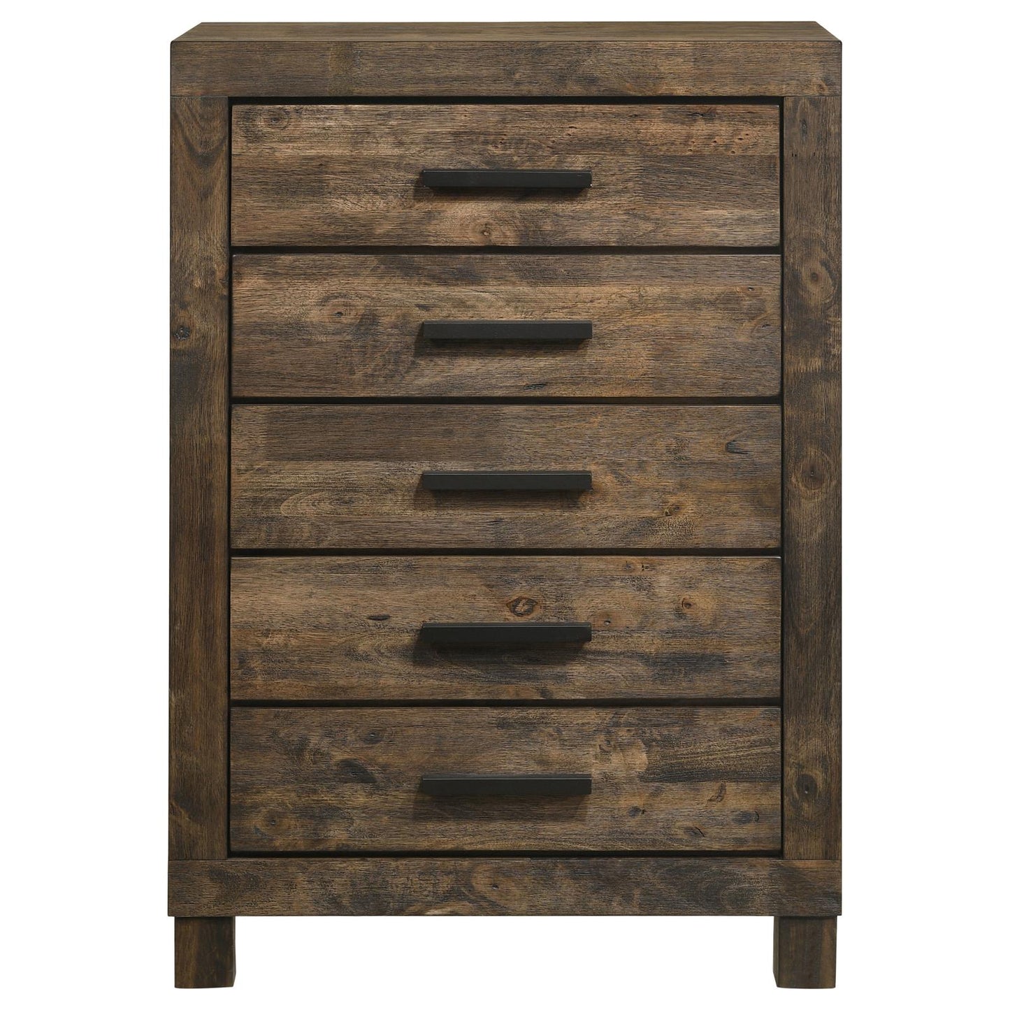 Woodmont Rustic Golden Brown 5-Drawer Chest - 222635 - Luna Furniture - Dallas Store