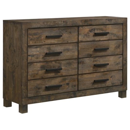 Woodmont Rustic Golden Brown 8-Drawer Dresser - 222633 - Luna Furniture - Dallas Store