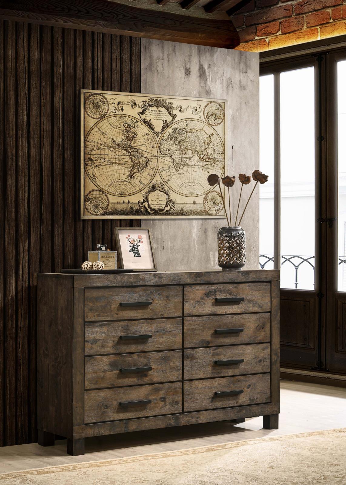 Woodmont Rustic Golden Brown 8-Drawer Dresser - 222633 - Luna Furniture - Dallas Store