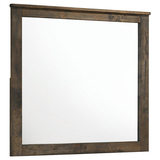 Woodmont Rustic Golden Brown Rectangle Mirror - 222634 - Luna Furniture - Dallas Store
