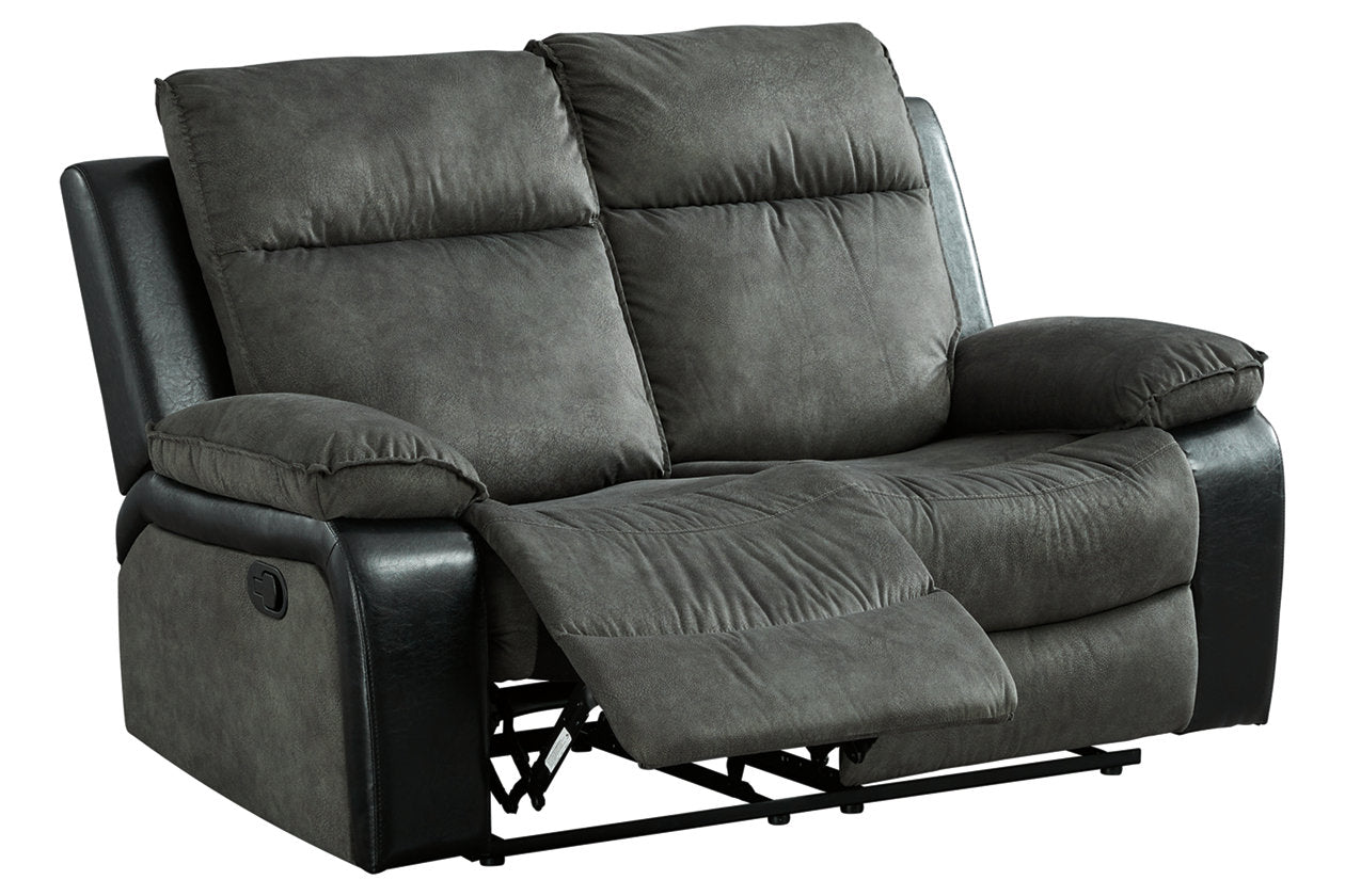 Woodsway Gray Reclining Loveseat - 6450486 - Luna Furniture - Dallas Store