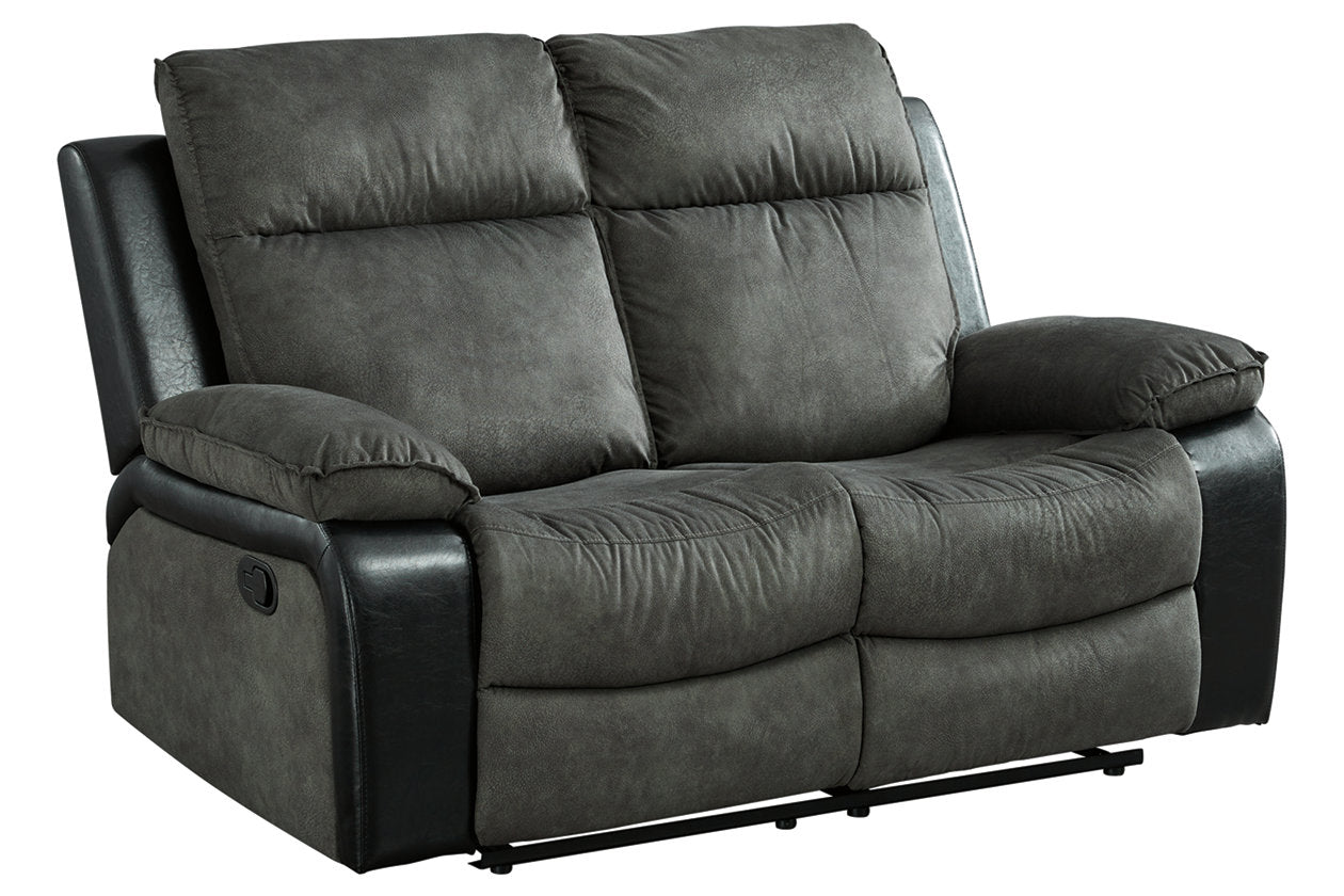 Woodsway Gray Reclining Loveseat - 6450486 - Luna Furniture - Dallas Store