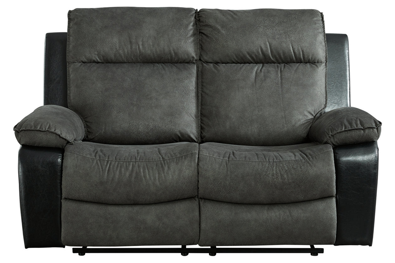 Woodsway Gray Reclining Loveseat - 6450486 - Luna Furniture - Dallas Store